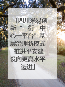 四川米易创新“一街一中心一平台”基层治理新模式 推进平安建设向更高水平迈进