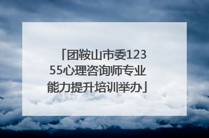 团鞍山市委12355心理咨询师专业能力提升培训举办