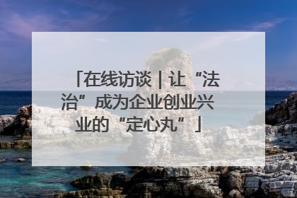 在线访谈｜让“法治”成为企业创业兴业的“定心丸”
