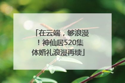 在云端，够浪漫！神仙居520集体婚礼浪漫再续