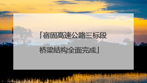 宿固高速公路三标段桥梁结构全面完成