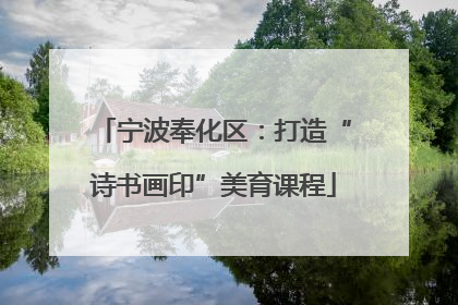 宁波奉化区：打造“诗书画印”美育课程