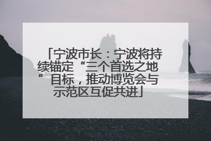 宁波市长：宁波将持续锚定“三个首选之地”目标，推动博览会与示范区互促共进