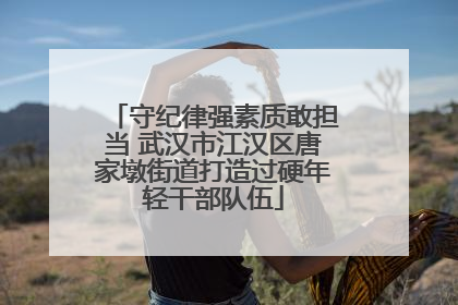 守纪律强素质敢担当 武汉市江汉区唐家墩街道打造过硬年轻干部队伍