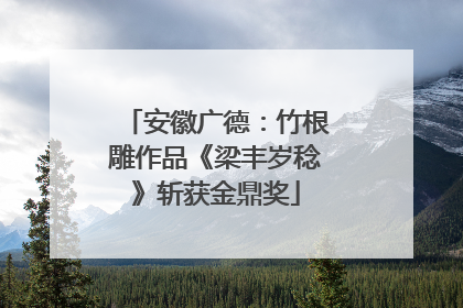 安徽广德：竹根雕作品《梁丰岁稔》斩获金鼎奖