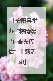 安阳县举办“粽情端午 香囊传情”主题活动