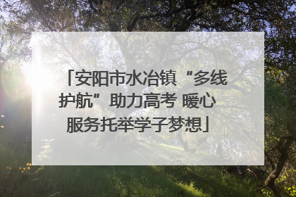 安阳市水冶镇“多线护航”助力高考 暖心服务托举学子梦想