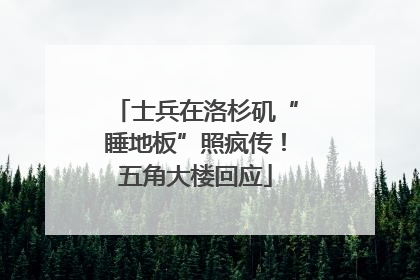 士兵在洛杉矶“睡地板”照疯传！五角大楼回应