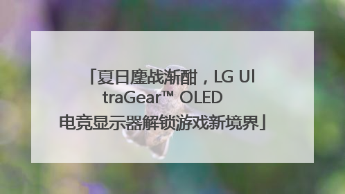夏日鏖战渐酣，LG UltraGear™ OLED电竞显示器解锁游戏新境界