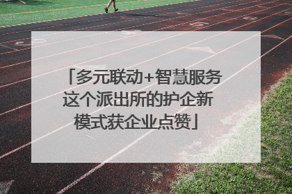 多元联动+智慧服务 这个派出所的护企新模式获企业点赞