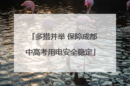 多措并举 保障成都中高考用电安全稳定