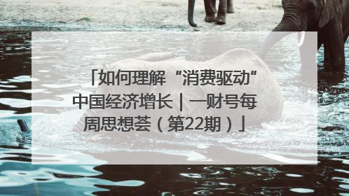 如何理解“消费驱动”中国经济增长｜一财号每周思想荟（第22期）