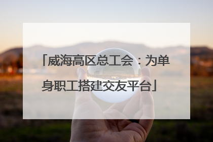 威海高区总工会：为单身职工搭建交友平台