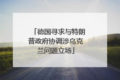 德国寻求与特朗普政府协调涉乌克兰问题立场