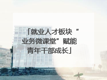 就业人才板块“业务微课堂”赋能青年干部成长
