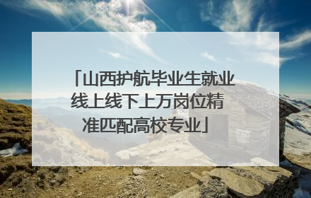 山西护航毕业生就业 线上线下上万岗位精准匹配高校专业