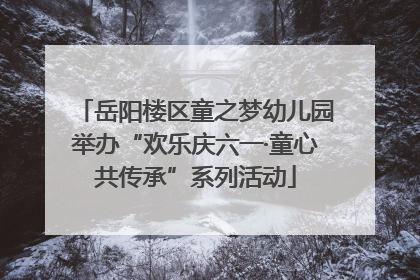 岳阳楼区童之梦幼儿园举办“欢乐庆六一·童心共传承”系列活动
