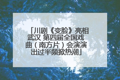 川剧《变脸》亮相武汉 第四届全国戏曲（南方片）会演演出过半频掀热潮