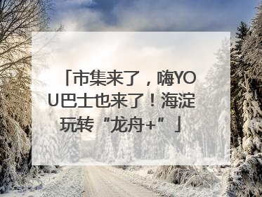 市集来了，嗨YOU巴士也来了！海淀玩转“龙舟+”