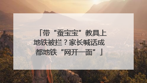 带“蚕宝宝”教具上地铁被拦？家长喊话成都地铁“网开一面”