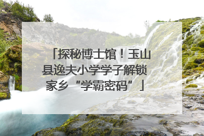 探秘博士馆！玉山县逸夫小学学子解锁家乡“学霸密码”
