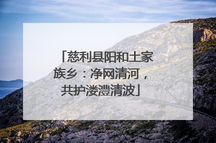 慈利县阳和土家族乡：净网清河，共护溇澧清波