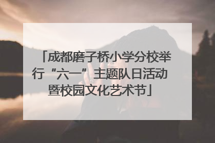 成都磨子桥小学分校举行“六一”主题队日活动暨校园文化艺术节