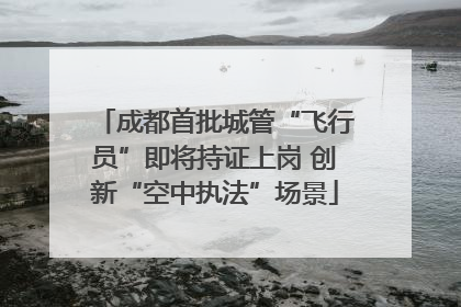 成都首批城管“飞行员”即将持证上岗 创新“空中执法”场景