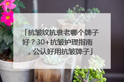 抗皱纹抗衰老哪个牌子好？30+抗皱护理指南，公认好用抗皱牌子