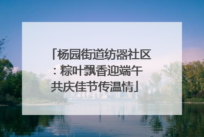 杨园街道纺器社区：粽叶飘香迎端午 共庆佳节传温情