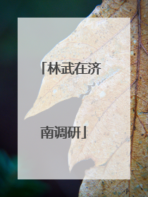 林武在济南调研