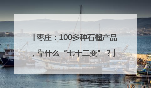枣庄：100多种石榴产品，靠什么“七十二变”？