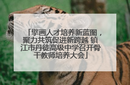 擘画人才培养新蓝图，聚力共筑促进新跨越 镇江市丹徒高级中学召开骨干教师培养大会