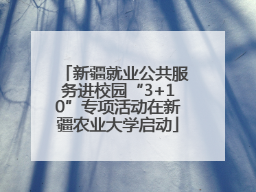 新疆就业公共服务进校园“3+10”专项活动在新疆农业大学启动