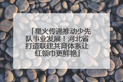 星火传递推动少先队事业发展！河北省打造联建共育体系让红领巾更鲜艳