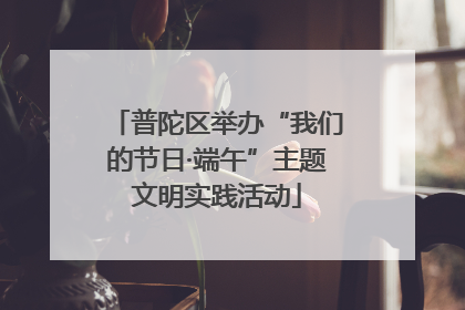 普陀区举办“我们的节日·端午”主题文明实践活动