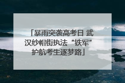 暴雨突袭高考日 武汉纱帽街执法“铁军”护航考生逐梦路