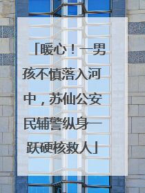 暖心！一男孩不慎落入河中，苏仙公安民辅警纵身一跃硬核救人