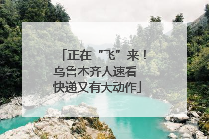 正在“飞”来！乌鲁木齐人速看 快递又有大动作