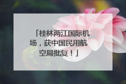 桂林两江国际机场，获中国民用航空局批复！