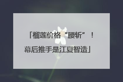 榴莲价格“腰斩”！幕后推手是江夏智造
