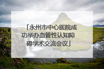 永州市中心医院成功举办血管性认知障碍学术交流会议
