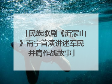 民族歌剧《沂蒙山》南宁首演讲述军民并肩作战故事