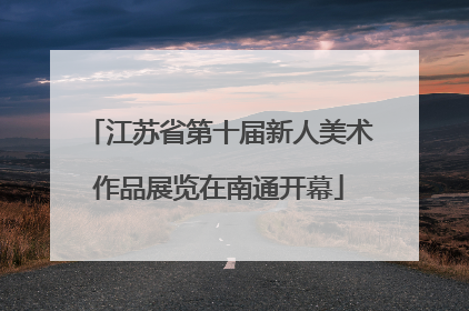 江苏省第十届新人美术作品展览在南通开幕