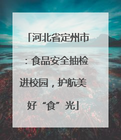 河北省定州市：食品安全抽检进校园，护航美好“食”光