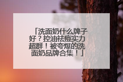 洗面奶什么牌子好？控油祛痘实力超群！被夸爆的洗面奶品牌合集！