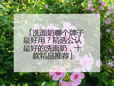 洗面奶哪个牌子最好用？精选公认最好的洗面奶，十款精品推荐