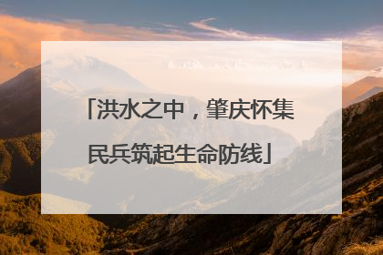 洪水之中，肇庆怀集民兵筑起生命防线