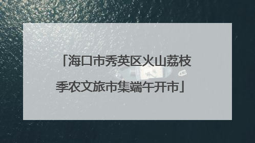 海口市秀英区火山荔枝季农文旅市集端午开市