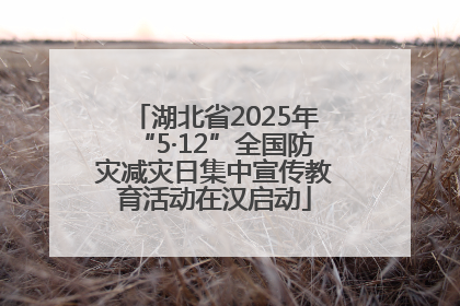 湖北省2025年“5·12”全国防灾减灾日集中宣传教育活动在汉启动